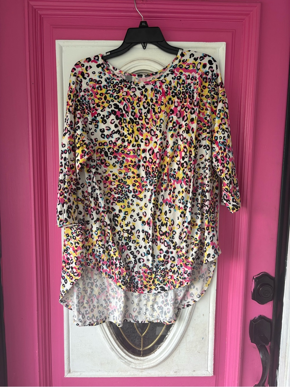 Honeyme Multicolor Leopard Hi-Low Tunic
